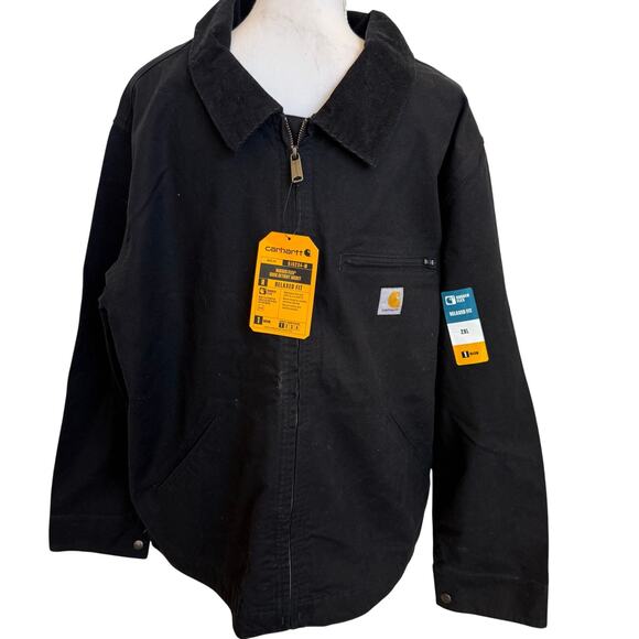 Carhartt Other - Carhartt Jacket Mens 3XL Black Rugged Flex Duck Detroit OJ6234-M Relaxed Fit NWT
